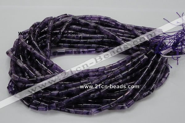 CNA34 15.5 inches 6*10mm column grade A natural amethyst beads
