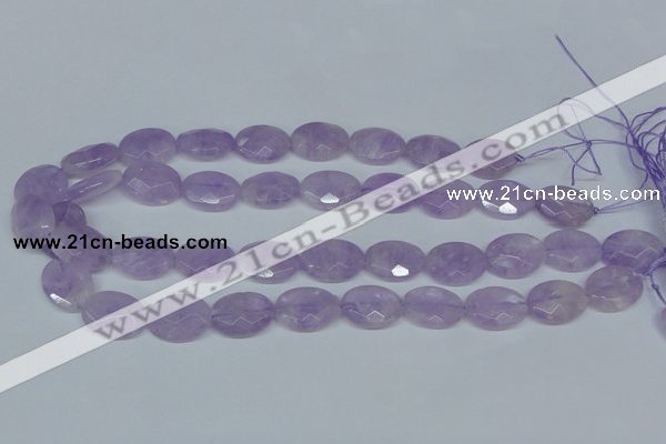 CNA456 15.5 inches 15*20mm faceted oval natural lavender amethyst beads