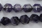 CNA505 15 inches 14mm faceted nuggets amethyst gemstone beads