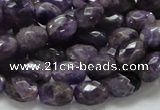 CNA51 15.5 inches 8*11mm faceted rice grade AB+ natural amethyst beads