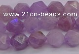 CNA693 15.5 inches 10mm faceted nuggets lavender amethyst beads