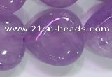 CNA985 15.5 inches 16*16mm heart natural lavender amethyst beads