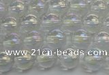 CNC201 15.5 inches 6mm round AB-color white crystal beads