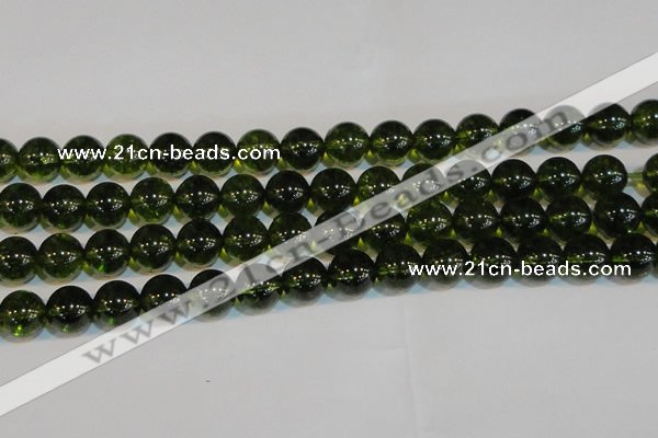 CNC435 15.5 inches 14mm round dyed natural white crystal beads
