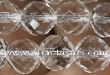CNC704 15.5 inches 10mm faceted round white crystal beads