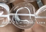 CNC732 15.5 inches 20*20mm heart white crystal beads wholesale