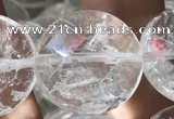 CNC817 15.5 inches 18mm faceted coin white crystal beads