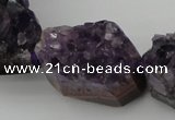 CNG1019 15.5 inches 20*25mm - 25*35mm nuggets amethyst gemstone beads