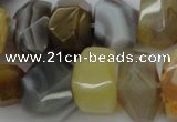 CNG1026 15.5 inches 10*14mm - 15*20mm faceted nuggets Botswana agate beads