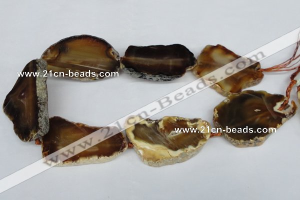 CNG1246 15.5 inches 30*50mm - 40*60mm freeform agate beads