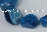 CNG1360 15.5 inches 8*10mm - 20*25mm faceted nuggets agate beads