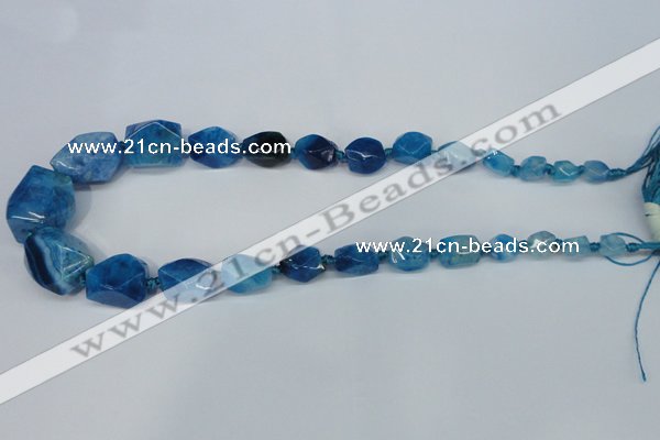 CNG1360 15.5 inches 8*10mm - 20*25mm faceted nuggets agate beads