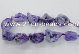 CNG1648 15.5 inches 22*30mm - 25*45mm nuggets plated druzy agate beads