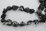 CNG1815 15.5 inches 15*20mm - 20*25mm nuggets plated rose quartz beads