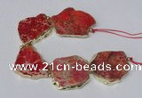 CNG2115 8 inches 25*35mm - 30*40mm freeform sea sediment jasper beads
