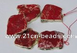 CNG2121 8 inches 30*45mm - 40*48mm freeform sea sediment jasper beads