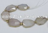 CNG2448 7.5 inches 20*25mm - 25*35mm faceted freeform agate beads