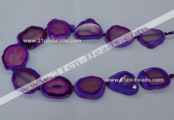 CNG2609 15.5 inches 30*35mm - 40*45mm freeform agate beads