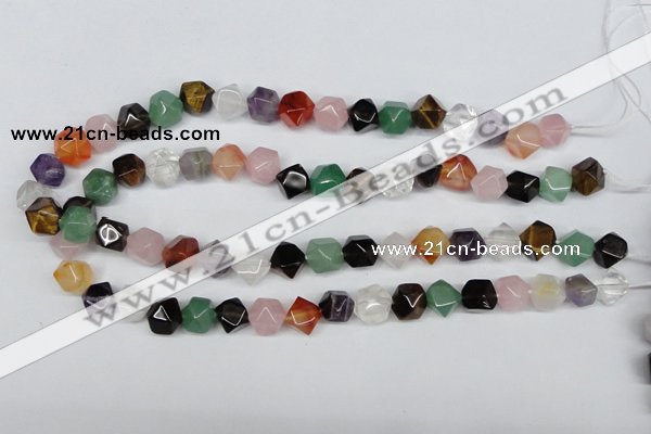 CNG27 15.5 inches 12*12mm faceted nuggets mixed gemstone beads