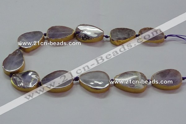 CNG2723 15.5 inches 18*28mm - 20*30mm freeform amethyst beads