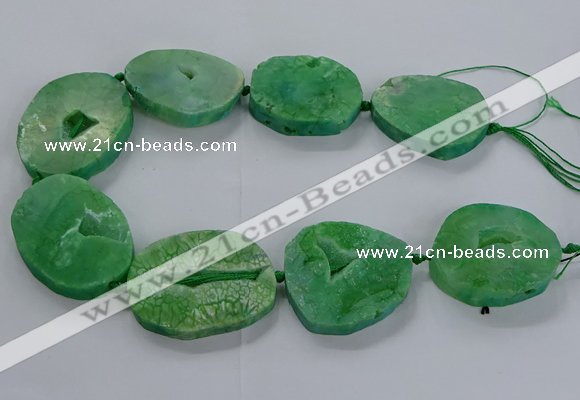 CNG2815 15.5 inches 30*45mm - 35*50mm freeform druzy agate beads