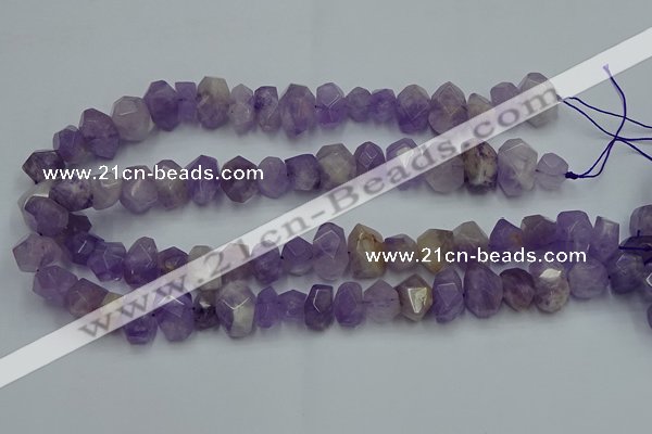 CNG2822 10*14mm - 13*18mm faceted nuggets lavender amethyst beads
