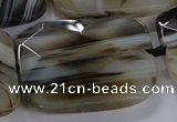 CNG2932 15.5 inches 30*40mm faceted freeform agate beads