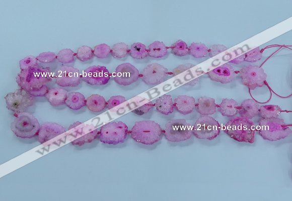 CNG2968 15.5 inches 8*10mm - 15*18mm freeform druzy agate beads