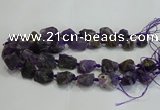 CNG3019 15.5 inches 15*20mm - 22*30mm nuggets amethyst beads