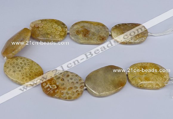 CNG3074 15.5 inches 30*45mm - 35*50mm freeform chrysanthemum agate beads
