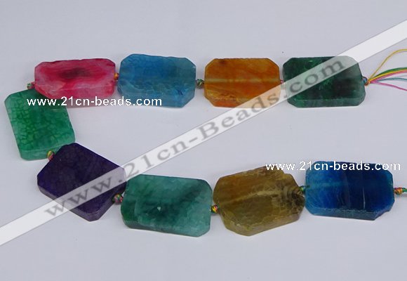 CNG3086 15.5 inches 30*40mm - 35*45mm freeform agate beads