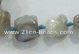 CNG333 15.5 inches 8*10mm - 18*22mm faceted nuggets agate beads