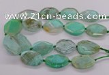 CNG3362 15.5 inches 30*35mm - 35*45mm faceted freeform agate beads
