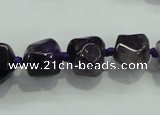 CNG337 15.5 inches 8*10mm - 15*18mm faceted nuggets amethyst beads