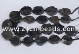 CNG3488 30*35mm - 35*45mm freeform chrysanthemum agate beads