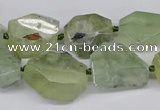 CNG3532 15.5 inches 12*16mm - 13*18mm faceted nuggets prehnite beads