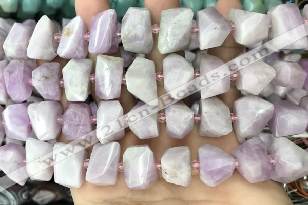 CNG3603 15.5 inches 13*20mm - 15*24mm faceted nuggets kunzite beads