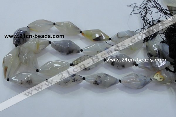 CNG411 15.5 inches 15*30mm - 20*40mm nuggets agate gemstone beads