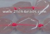 CNG465 15.5 inches 13*18mm - 20*30mm nuggets rose quartz beads