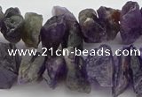 CNG5032 15.5 inches 8*25mm - 12*40mm nuggets amethyst beads