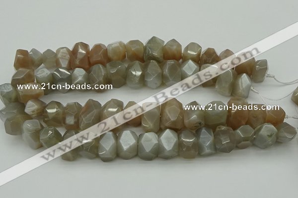CNG5055 15.5 inches 13*18mm - 15*20mm faceted nuggets moonstone beads