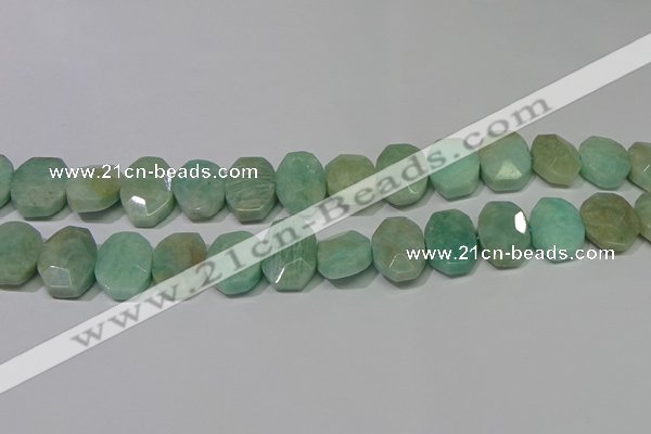 CNG5140 15.5 inches 15*18mm - 15*20mm faceted freeform amazonite beads