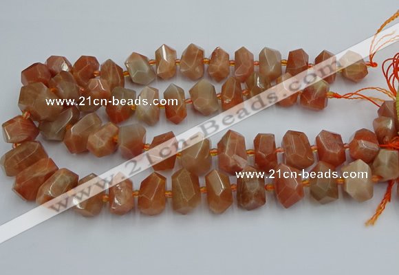 CNG5302 15.5 inches 12*16mm - 15*20mm faceted nuggets moonstone beads