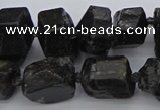CNG5459 15.5 inches 12*16mm - 15*20mm nuggets black tourmaline beads