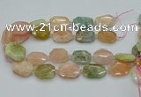 CNG5593 15.5 inches 20*25mm - 25*30mm faceted freeform morganite beads