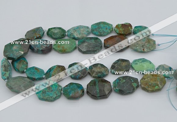 CNG5622 18*25mm - 22*30mm freeform chrysocolla gemstone beads