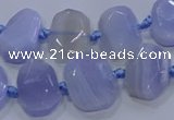 CNG5777 10*14mm - 12*16mm faceted freeform blue lace agate beads