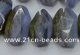 CNG5802 15*20mm - 22*28mm faceted freeform blue lace agate beads