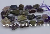 CNG5805 18*25mm - 28*40mm freeform druzy amethyst beads