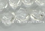 CNG5860 15.5 inches 8*12mm - 12*16mm faceted freeform white crystal beads